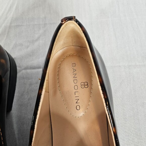 BANDOLINO Tortoise Shell Women's Loafer with Metallic Grey Buckle, Size 6M - Picture 13 of 14